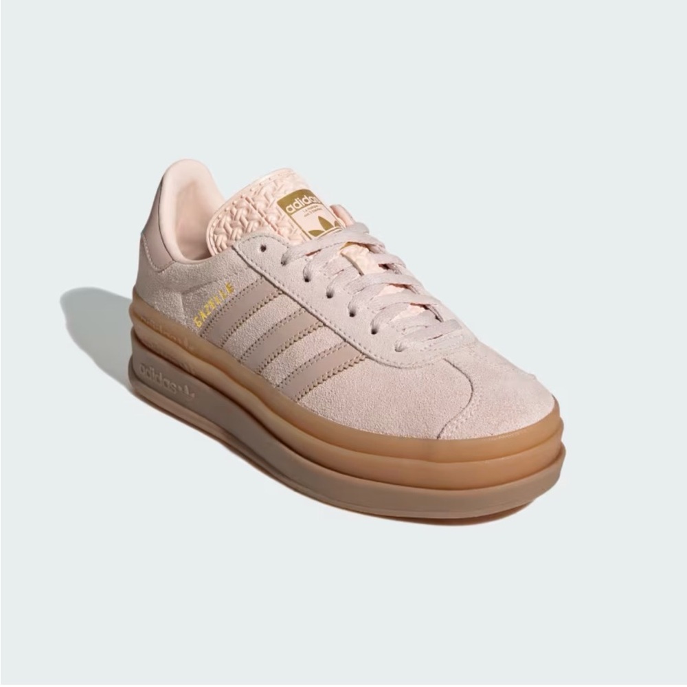Adidas Gazelle Bold Wonder Quartz/Taupe Junior SZ 5 Platform JQ1296